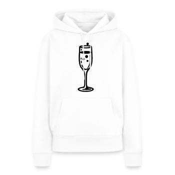 Sekt - Frauen Premium Bio Hoodie - Weiß - Vorne - Julia (174cm)