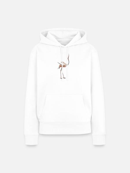 Abstract Metallischer Vogel - Frauen Premium Bio Hoodie - Weiß