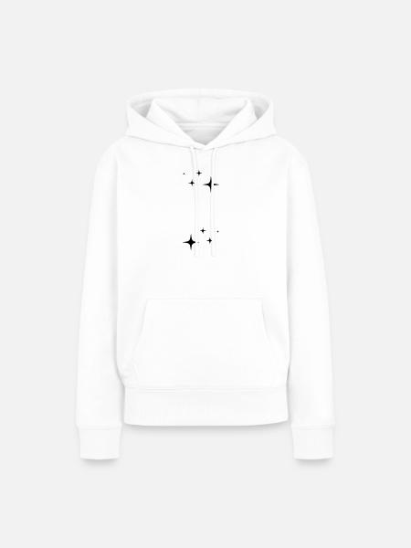 Funkeln Glitzer Sterne - Frauen Premium Bio Hoodie - Weiß