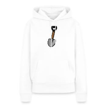 Pixel Shovel - Sweat à capuche Premium bio Femme - blanc - Devant - Julia (174cm)