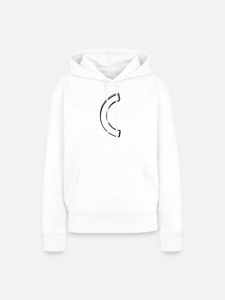 Runde Klammer handgezeichnet - Frauen Premium Bio Hoodie - Weiß