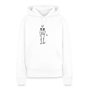 Os heureux - Sweat à capuche Premium bio Femme - blanc - Devant - Julia (174cm)