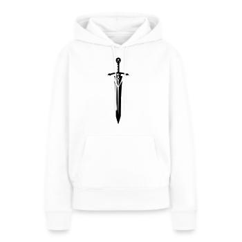 Epée - Sweat à capuche Premium bio Femme - blanc - Devant - Julia (174cm)