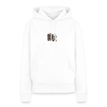 verrückte Farben - Frauen Premium Bio Hoodie - Weiß - Vorne - Julia (174cm)