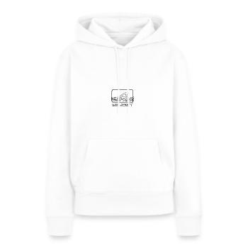 stylish surf fashion - Frauen Premium Bio Hoodie - Weiß - Vorne - Julia (174cm)