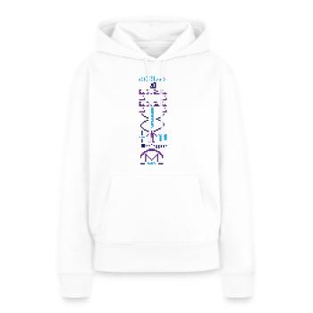 Nachricht von Arecibo - Frauen Premium Bio Hoodie - Weiß - Vorne - Julia (174cm)