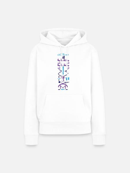 Nachricht von Arecibo - Frauen Premium Bio Hoodie - Weiß
