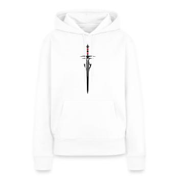 Élément d’épée - Sweat à capuche Premium bio Femme - blanc - Devant - Julia (174cm)