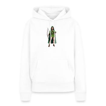 Épouse de Robin des Bois - Sweat à capuche Premium bio Femme - blanc - Devant - Julia (174cm)