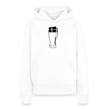Bierglas mit üppigem Schaum - Frauen Premium Bio Hoodie - Weiß - Vorne - Julia (174cm)