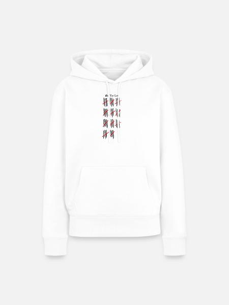 Abstraktes expressionistisches Strichzeichnungsdesign - Frauen Premium Bio Hoodie - Weiß
