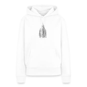 Big Ben - Sweat à capuche Premium bio Femme - blanc - Devant - Julia (174cm)