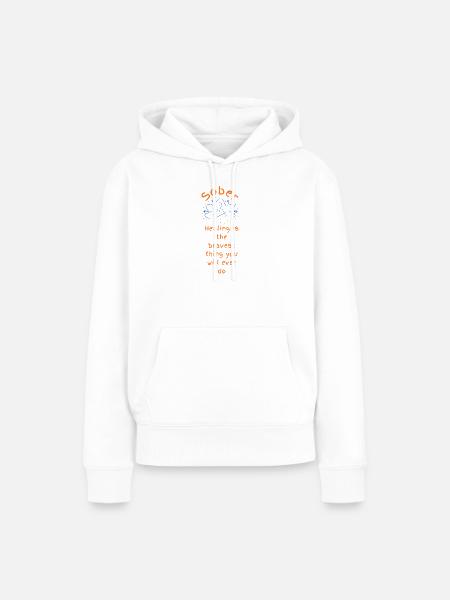 Tapferer Nüchternheits-Heil-Lotus - Frauen Premium Bio Hoodie - Weiß