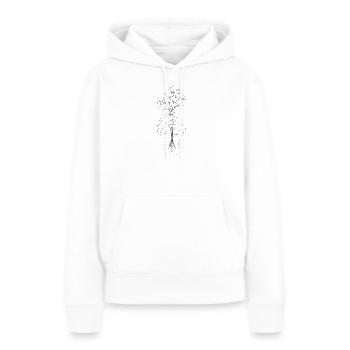 Hands Nurture Sprouting Bouquet - Women’s Premium Organic Hoodie - white - Front - Julia (174cm)
