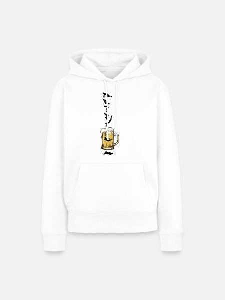 Bier Woche | Evolution | Bierglas | Saufen - Frauen Premium Bio Hoodie - Weiß