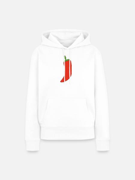 Feurige peperoni - Frauen Premium Bio Hoodie - Weiß