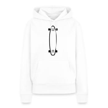 Longboard - Sweat à capuche Premium bio Femme - blanc - Devant - Julia (174cm)
