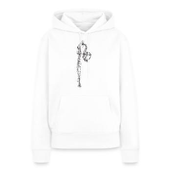 Saxophon - Frauen Premium Bio Hoodie - Weiß - Vorne - Julia (174cm)