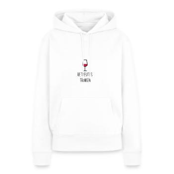 Betreutes Trinken - Frauen Premium Bio Hoodie - Weiß - Vorne - Julia (174cm)