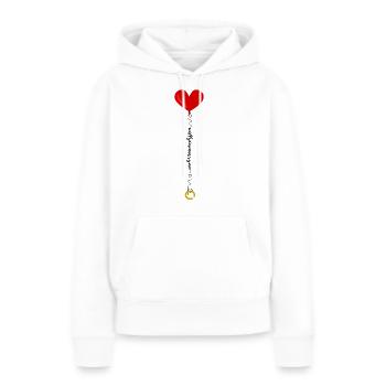 cool en mariage en mariage cadeau de mariage - Sweat à capuche Premium bio Femme - blanc - Devant - Julia (174cm)