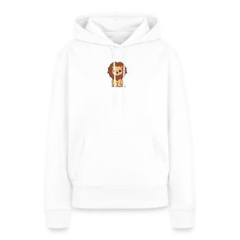 Lion Lion - Sweat à capuche Premium bio Femme - blanc - Devant - Julia (174cm)