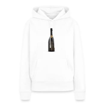 Black Sparkling Water Wine Bottle Silhouette - Women’s Premium Organic Hoodie - white - Front - Julia (174cm)