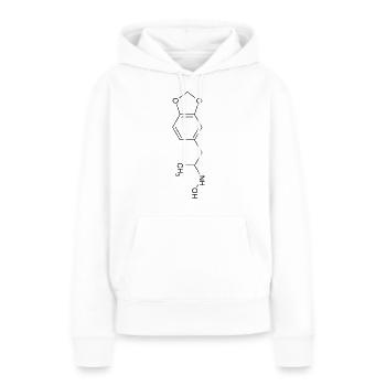 MDMA Strukturformel - Frauen Premium Bio Hoodie - Weiß - Vorne - Julia (174cm)