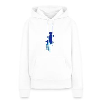 rock humide fondre graffiti gouttes silhouet - Sweat à capuche Premium bio Femme - blanc - Devant - Julia (174cm)