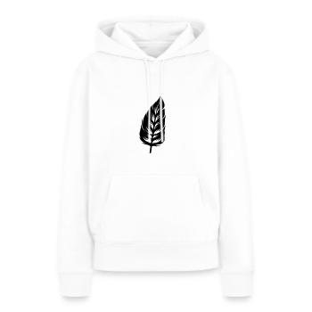 Feder - Frauen Premium Bio Hoodie - Weiß - Vorne - Julia (174cm)