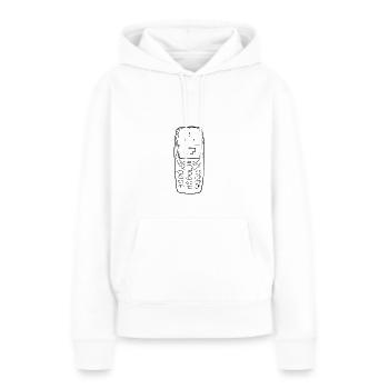 Téléphone mobile avec jeu - Sweat à capuche Premium bio Femme - blanc - Devant - Julia (174cm)