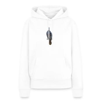 Sous-marin - Sweat à capuche Premium bio Femme - blanc - Devant - Julia (174cm)