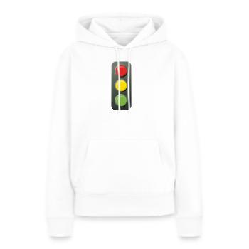 Feu de signalisation - Sweat à capuche Premium bio Femme - blanc - Devant - Julia (174cm)