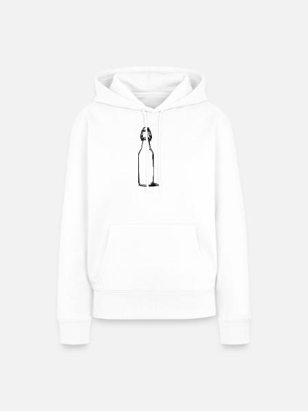 Leere Flasche Bier - Frauen Premium Bio Hoodie - Weiß