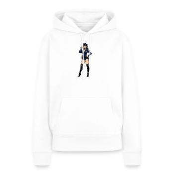 Policier pin-up - Sweat à capuche Premium bio Femme - blanc - Devant - Julia (174cm)