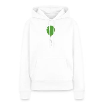 Ballon - Sweat à capuche Premium bio Femme - blanc - Devant - Julia (174cm)