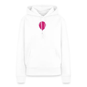 Ballon - Sweat à capuche Premium bio Femme - blanc - Devant - Julia (174cm)