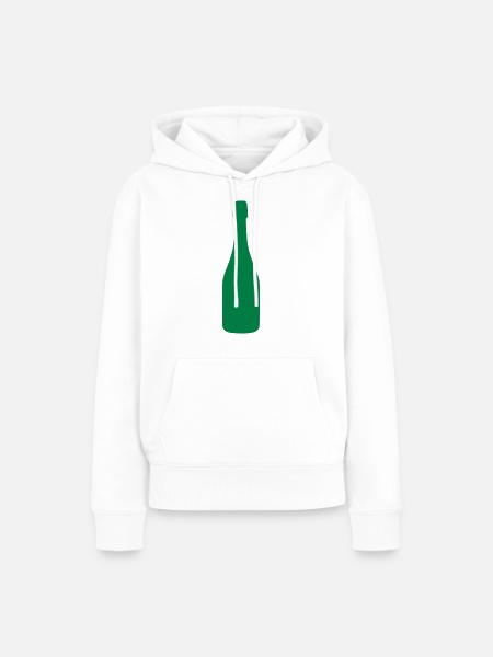 Sekt - Flasche - Frauen Premium Bio Hoodie - Weiß