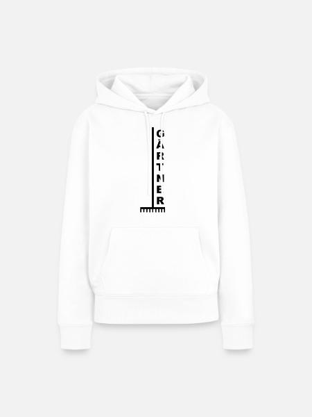 Gärtner - Frauen Premium Bio Hoodie - Weiß