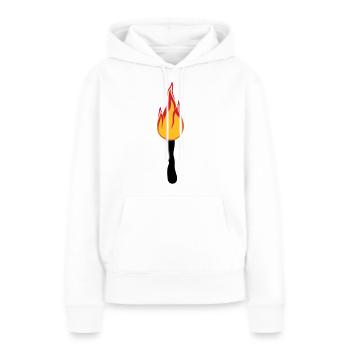 fackel nachtwanderung licht hell feuer flamme heis - Frauen Premium Bio Hoodie - Weiß - Vorne - Julia (174cm)