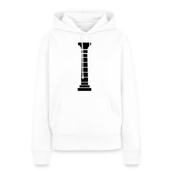 Griechische Säule - Frauen Premium Bio Hoodie - Weiß - Vorne - Julia (174cm)