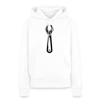 Outil Pince - Sweat à capuche Premium bio Femme - blanc - Devant - Julia (174cm)