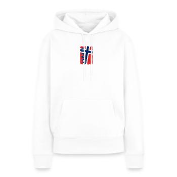 Drapeau national de la Norvège - Sweat à capuche Premium bio Femme - blanc - Devant - Julia (174cm)