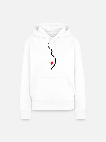 babybauch - Frauen Premium Bio Hoodie - Weiß