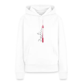 Berlin Fernsehturm - Frauen Premium Bio Hoodie - Weiß - Vorne - Julia (174cm)
