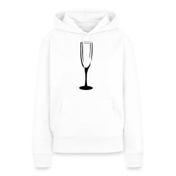 sekt glas - Frauen Premium Bio Hoodie - Weiß - Vorne - Julia (174cm)