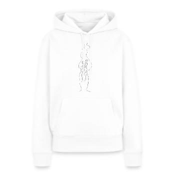 Souls :))))) - Sweat à capuche Premium bio Femme - blanc - Devant - Julia (174cm)