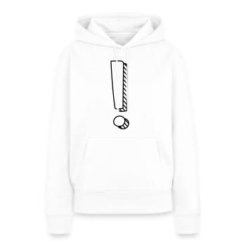 Ausrufezeichen mit Schatten - Frauen Premium Bio Hoodie - Weiß - Vorne - Julia (174cm)