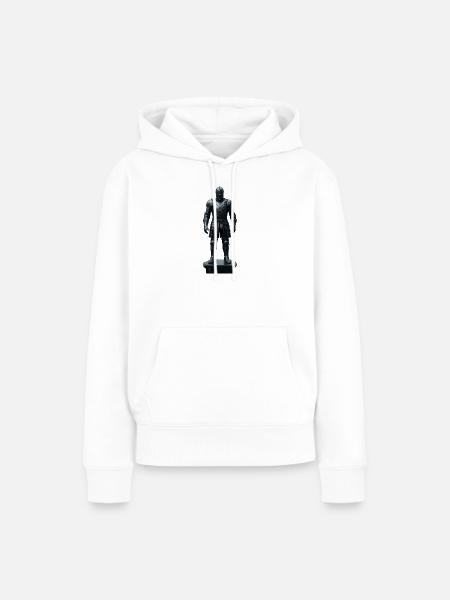 Dark Knight Armor Krieger-Silhouette - Frauen Premium Bio Hoodie - Weiß