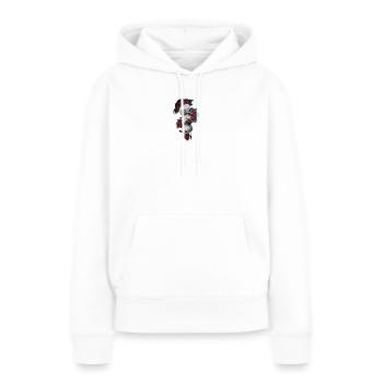 Ne vois pas de mal - Sweat à capuche Premium bio Femme - blanc - Devant - Julia (174cm)