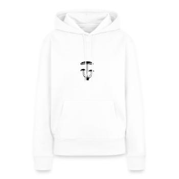 Pilz - Frauen Premium Bio Hoodie - Weiß - Vorne - Julia (174cm)